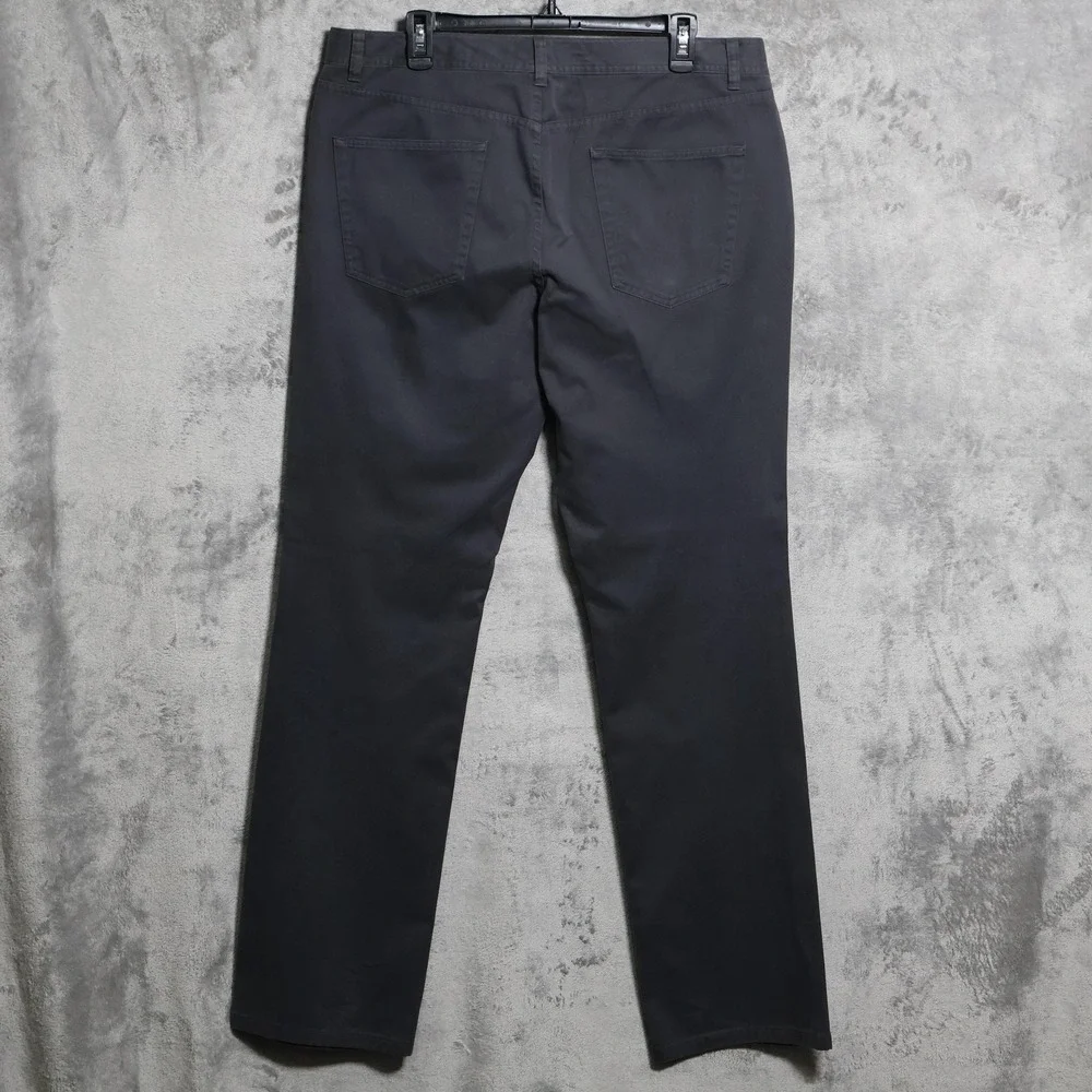 J. Hilburn Pants Mens 36x34 Gray Chino 5-Pocket Cotton Straight Fit Preppy